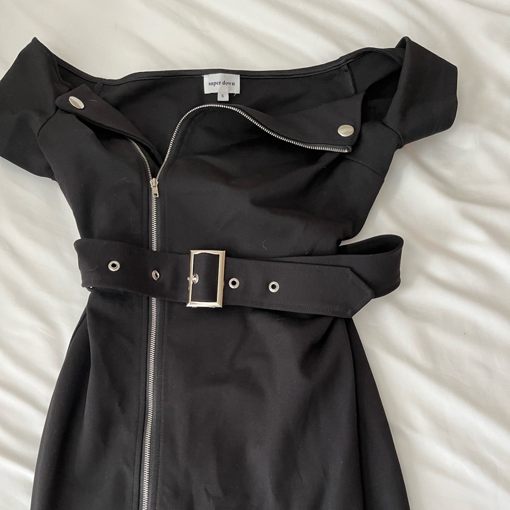 Cute black off the shoulder dress from Revolve